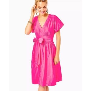 Lilly Pulitzer Summerlyn‎ Pink Dress Women's Size 6 Grenadine New
